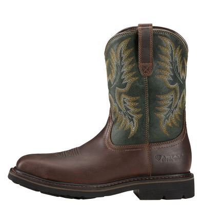 Ariat Sierra Steel Toe Koyu Kahverengi Iş Ayakkabıları Erkek (41743-744)